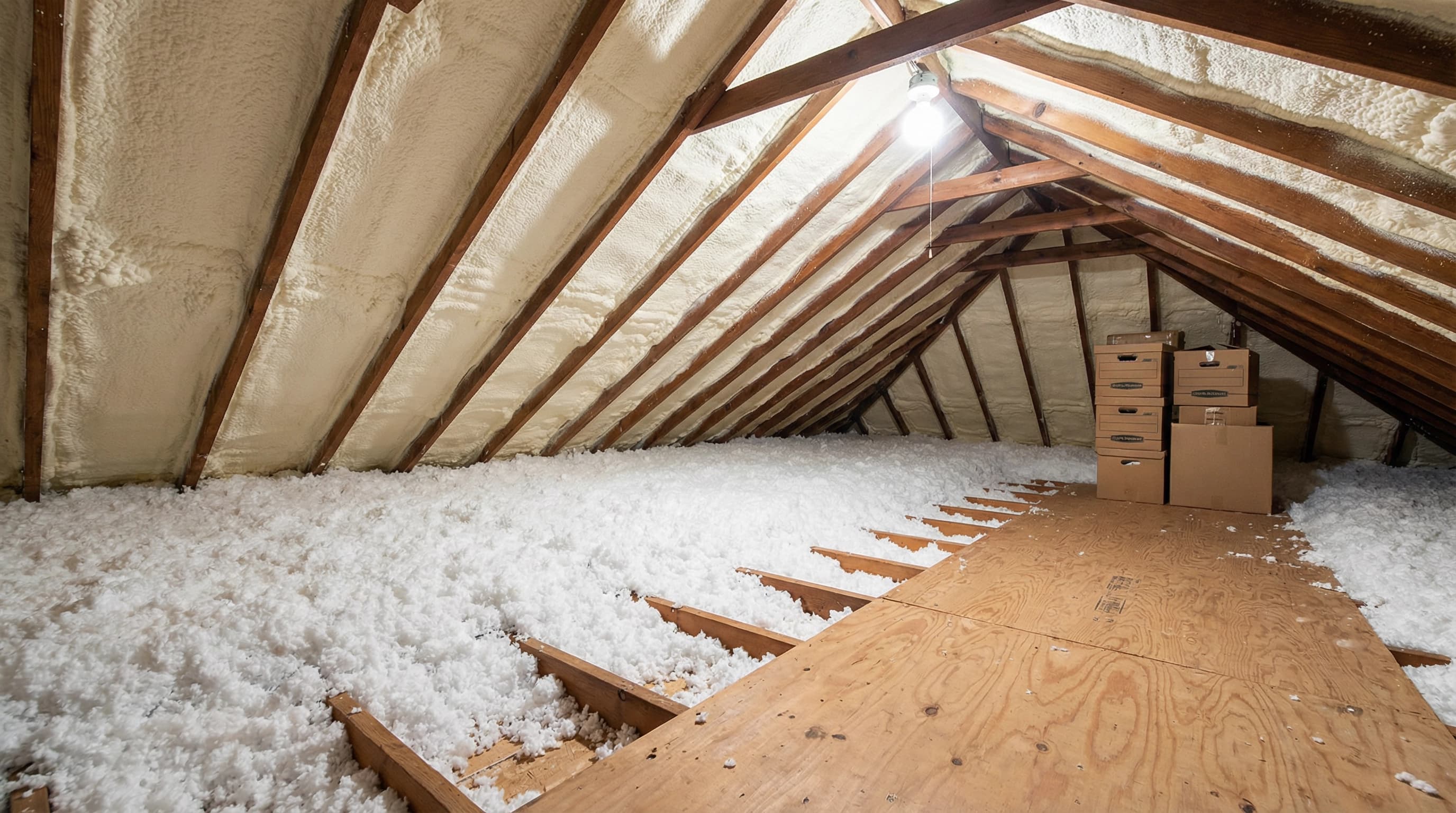After: attic insulation project 6