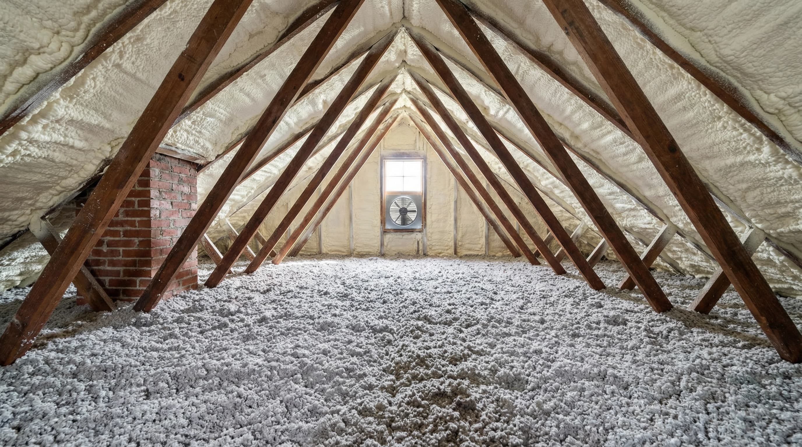 After: attic insulation project 7