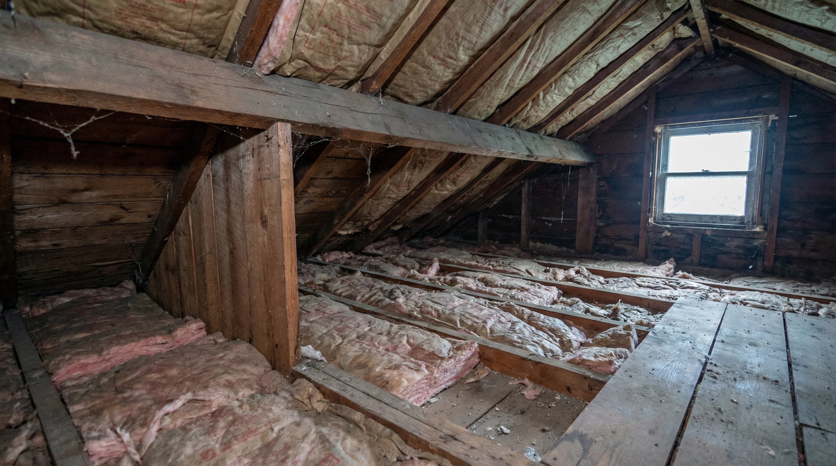 Before: attic insulation project 5